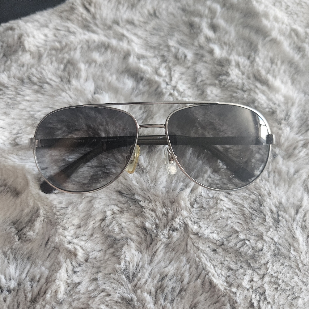 DKNY Silver Aviator Sunglasses (DY5042)
